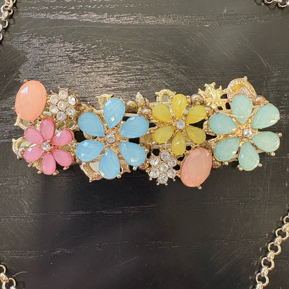 Pink and Blue Necklace and Bracelet, Elegant Jewelry - Picture 3 of 7